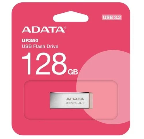Флеш накопитель USB 128Gb ADATA UR350, Silver/Brown, USB 3.2 Gen 1 (UR350-128G-RSR/BG) - изображение 4