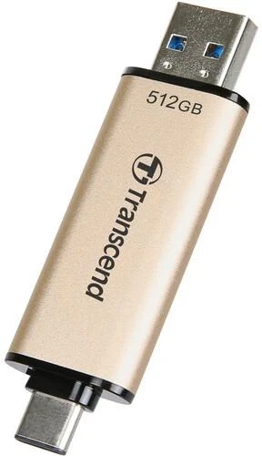Флеш накопитель USB 512Gb Transcend JetFlash 930C, Gold/Black, Type-C / USB 3.2 Gen 1 (TS512GJF930C) - изображение 3