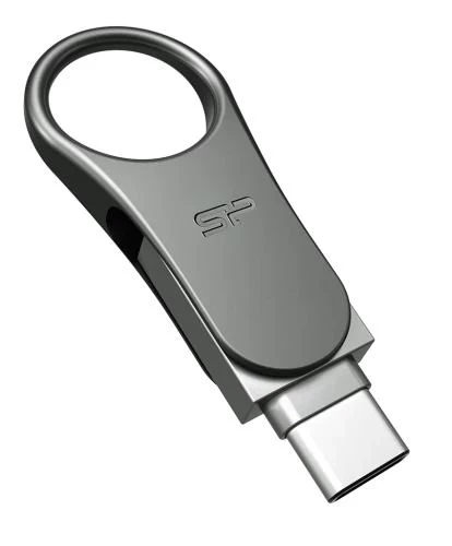 Флеш накопитель USB 64Gb Silicon Power Mobile C80, Titanium, Type-C / USB 3.2 (SP064GBUC3C80V1S) - Фото 1 Флеш накопитель USB 64Gb Silicon Power Mobile C80, Titanium, Type-C / USB 3.2 (SP064GBUC3C80V1S) - изображение 1