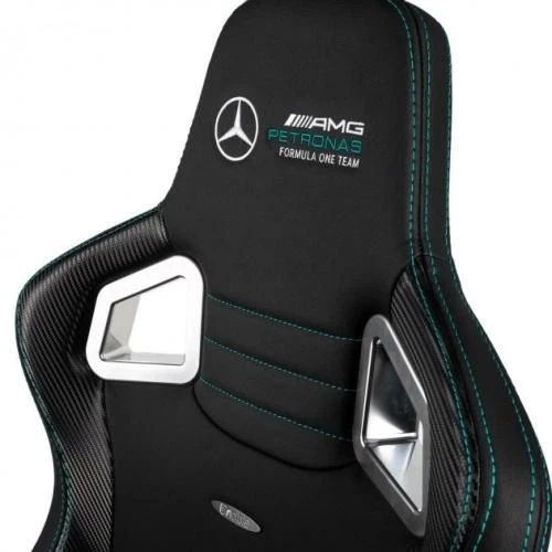 Ігрове крісло Noblechairs EPIC "Mercedes-AMG Petronas Formula One Team" (NBL-EPC-PU-MPF) - Фото 4 Ігрове крісло Noblechairs EPIC "Mercedes-AMG Petronas Formula One Team" (NBL-EPC-PU-MPF) - зображення 4