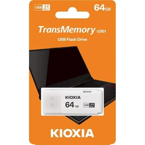 Флеш накопитель USB 64Gb Kioxia TransMemory U301, White, USB 3.2 Gen 1 (LU301W064GG4) - изображение 3