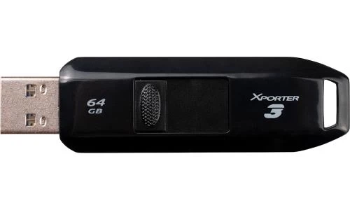 Флеш накопитель USB 64Gb Patriot Xporter 3, Black, USB 3.2 Gen 1 (PSF64GX3B3U) - Фото 1 Флеш накопитель USB 64Gb Patriot Xporter 3, Black, USB 3.2 Gen 1 (PSF64GX3B3U) - изображение 1
