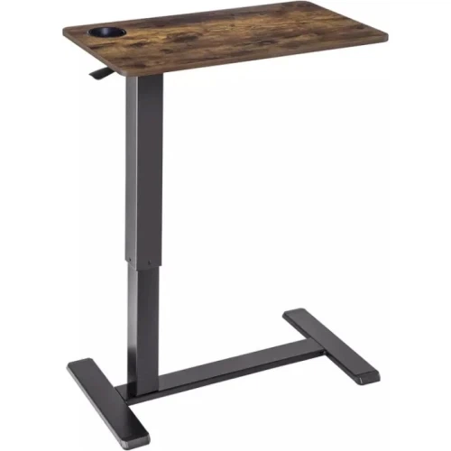 Компьютерный стол приставной OfficePro ODM366B, Dark Wood/Black - изображение 3