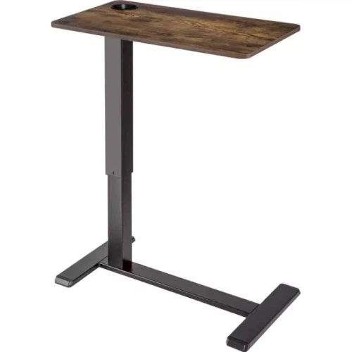 Компьютерный стол приставной OfficePro ODM366B, Dark Wood/Black - изображение 5