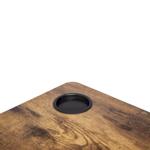 Компьютерный стол приставной OfficePro ODM366B, Dark Wood/Black - изображение 7