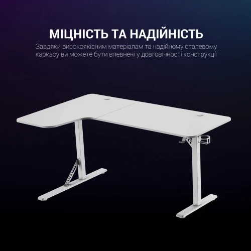 Компьютерный стол GamePro GDC216W, White - изображение 5