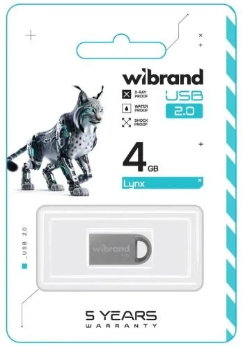 Флеш накопитель USB 4Gb Wibrand Lynx, Silver, USB 2.0 (WI2.0/LY4M2S) - Фото 2 Флеш накопитель USB 4Gb Wibrand Lynx, Silver, USB 2.0 (WI2.0/LY4M2S) - изображение 2