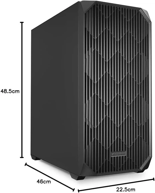 Корпус Sharkoon AK3 / ATX / BTF / USB-C / 2x120mm / без БП / Черный (101941767) - Фото 10 Корпус Sharkoon AK3 / ATX / BTF / USB-C / 2x120mm / без БП / Черный (101941767) - изображение 10