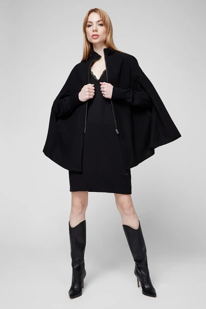 Жіноче чорне вовняне пончо SURY Pepe Jeans XS PL402005 - изображение 2