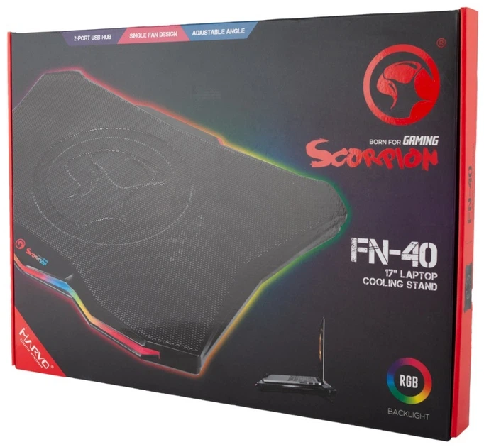 Підставка для ноутбука Marvo FN-40 RGB-LED (FN-40) - Фото 7 Підставка для ноутбука Marvo FN-40 RGB-LED (FN-40) - изображение 7