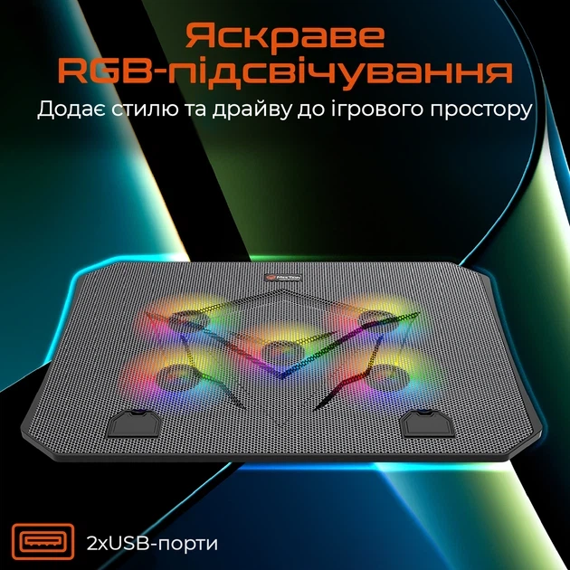 Охолоджуюча підставка для ноутбука Meetion CP3030 Black (MT-CP3030-A) - Фото 4 Охолоджуюча підставка для ноутбука Meetion CP3030 Black (MT-CP3030-A) - изображение 4