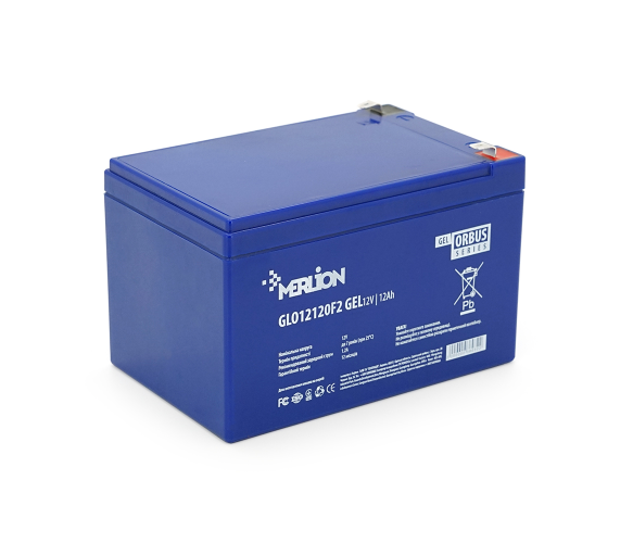 Аккумулятор 12V 12Ah MERLION ORBUS GLO12120F2 (38032) - Фото 1 Аккумулятор 12V 12Ah MERLION ORBUS GLO12120F2 (38032) - изображение 1