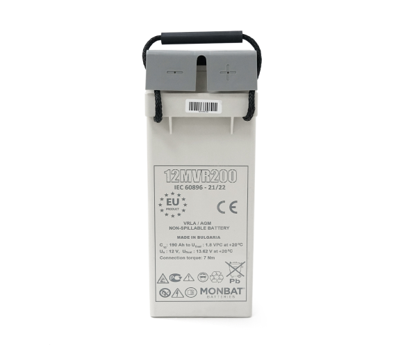 Аккумулятор AGM 12V 200Ah MONBAT 12MVR200 Front Terminal (37283) - изображение 2