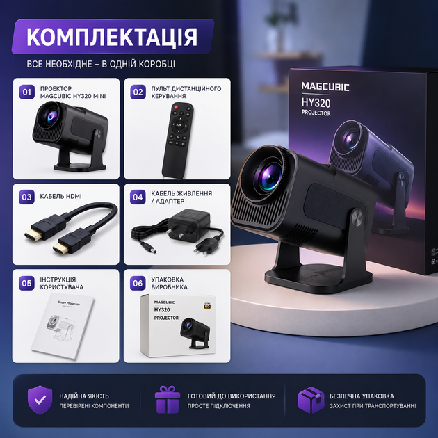 Проєктор Magcubic HY320 Mini - зображення 4