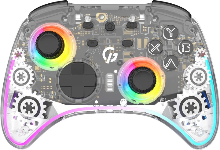 Геймпад GamePro GPX13T 2.4G/BT 5.1/USB/PC/iOS/Android RGB Transparent (GPX13T) UA - Фото 1 Геймпад GamePro GPX13T 2.4G/BT 5.1/USB/PC/iOS/Android RGB Transparent (GPX13T) UA - изображение 1
