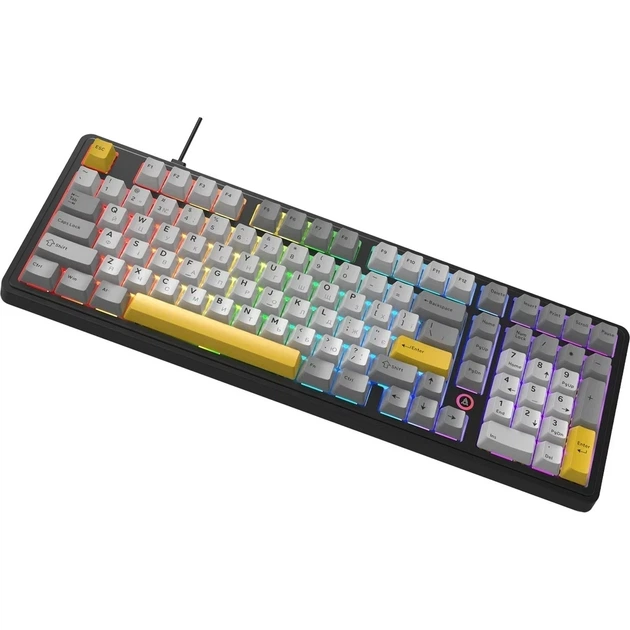 Клавіатура USB Ajazz AK980 MAX Magnetic switches Black/Grey/Yellow (AK980-MAX-M-BGY) UA - зображення 5