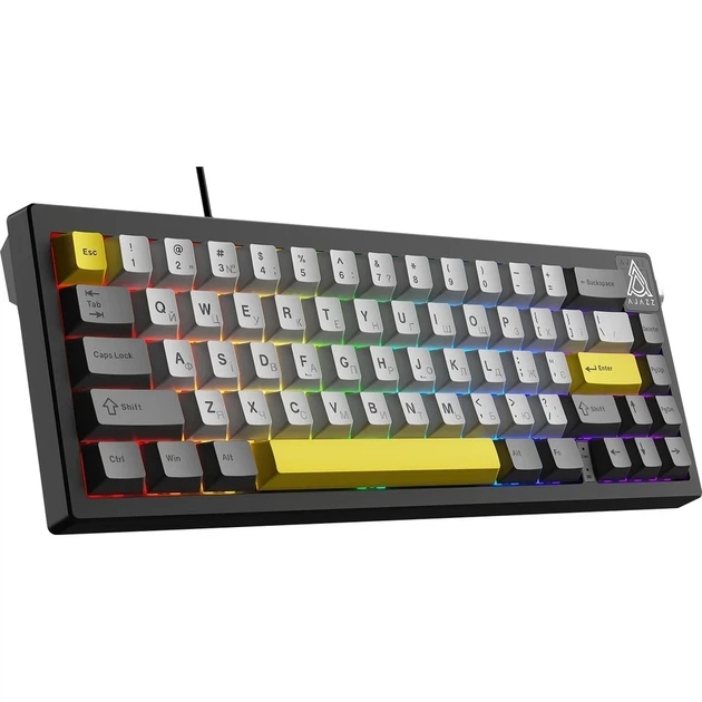 Клавіатура USB Ajazz AK650 Moon Yellow switches Grey/White/Yellow (AK650-MY-GWY) UA - изображение 5