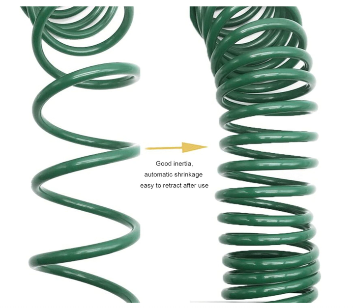 Садовий спіральний шланг 7.5 м Loop Water Hose / Гнучкий складний шланг для поливу з конектором, пластиковий водяний шланг - Фото 6 Садовий спіральний шланг 7.5 м Loop Water Hose / Гнучкий складний шланг для поливу з конектором, пластиковий водяний шланг - зображення 6