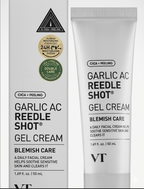 Крем для проблемной кожи с микроиглами VT Cosmetics GARLIC AC REEDLE SHOT 50 ml (8803463012090) - изображение 2