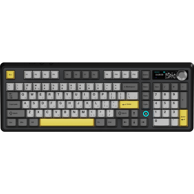 Клавіатура бездротова Ajazz AK980 V2 Maillard Switch механічна 98 клавіш RGB Black (AK980-V2-M-BGY) - Фото 3 Клавіатура бездротова Ajazz AK980 V2 Maillard Switch механічна 98 клавіш RGB Black (AK980-V2-M-BGY) - зображення 3