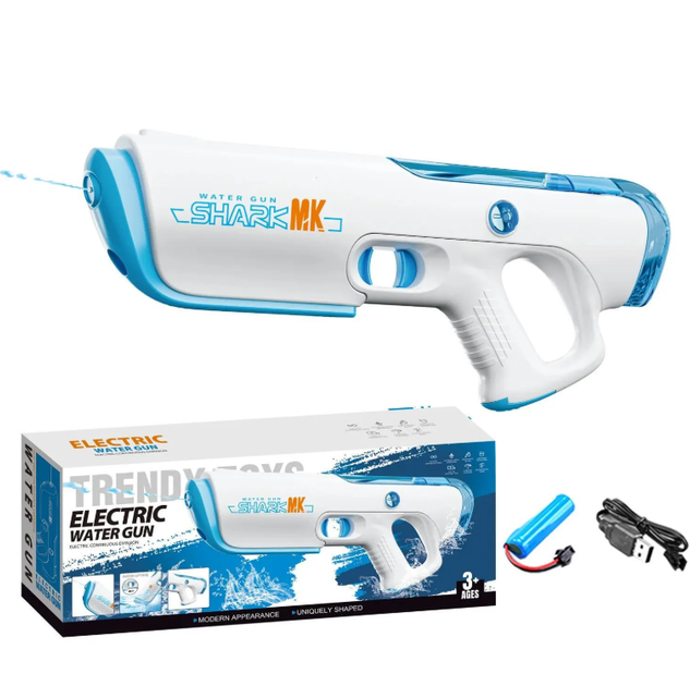 Водяний електричний бластер з автоматичним набором води Water Gun Shark Mk CY069 - Фото 10 Водяний електричний бластер з автоматичним набором води Water Gun Shark Mk CY069 - зображення 10