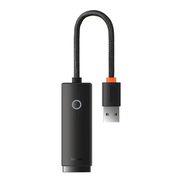 Зовнішня мережна карта USB на LAN Baseus Lite Series Ethernet Adapter (100Mbps, 15см). Black - зображення 3