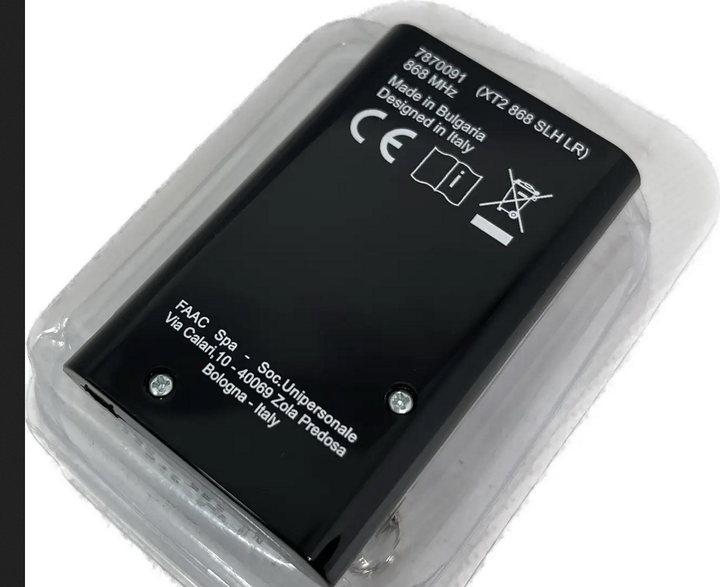 Пульт Faac XT2 868 BLACK SLH LR для ворот и шлагбаумов Черный - Фото 5 Пульт Faac XT2 868 BLACK SLH LR для ворот и шлагбаумов Черный - изображение 5