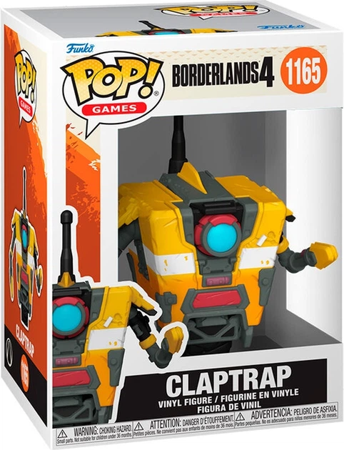 Фігурка Funko Pop! Borderlands 4 1165 Claptrap 88277 (889698882774) - Фото 1 Фігурка Funko Pop! Borderlands 4 1165 Claptrap 88277 (889698882774) - зображення 1