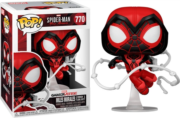 Figurka Funko Pop! Marvel Spider-Man Miles Morales 770 Miles Morales in Crimson Cowl Suit Bobble-Head 50155 (889698501552) - obraz 3