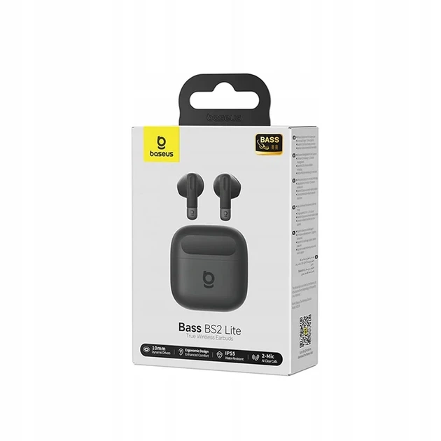 Бездротові навушники TWS Baseus Bass BS2 Lite Bluetooth 6.0 SuperBass USB-C True Black - зображення 5