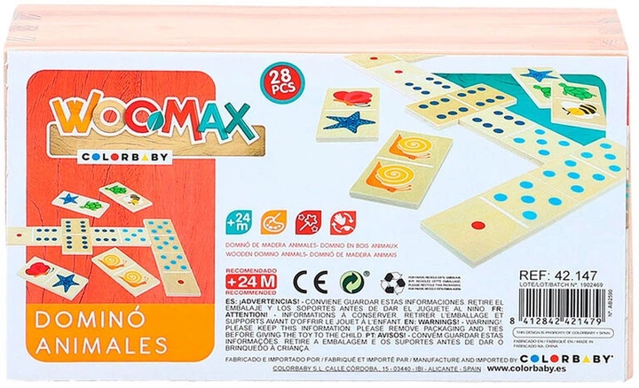 Gra planszowa Woomax Animals dominoes (8412842421479) - obraz 5