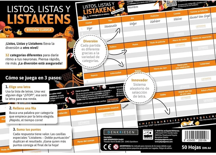 Gra planszowa SD Games Listos Listas y Listakens (wersja hiszpańska) (8435450255106) - obraz 2