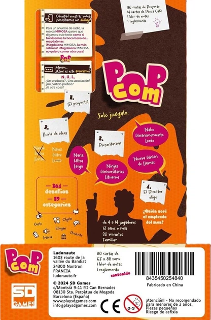 Gra planszowa SD Games Pop Com (wersja hiszpańska) (8435450254840) - obraz 3
