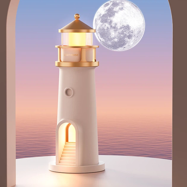 Ночник маяк с проекцией луны LightHouse проектор луны с аккумулятором - изображение 2