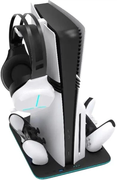 Podstawka chłodząca i ładująca YAXO ICE STORM NE do PS5 Pro/PS5 Slim Techno Black (YGISNECCS01B) - obraz 4