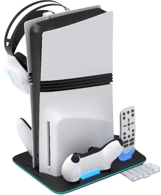 Podstawka chłodząca i ładująca YAXO ICE STORM NE do PS5 Pro/PS5 Slim Techno Black (YGISNECCS01B) - obraz 5
