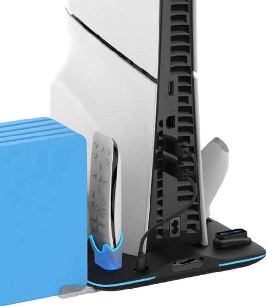 Podstawka chłodząca i ładująca YAXO ICE STORM NE do PS5 Pro/PS5 Slim Techno Black (YGISNECCS01B) - obraz 8