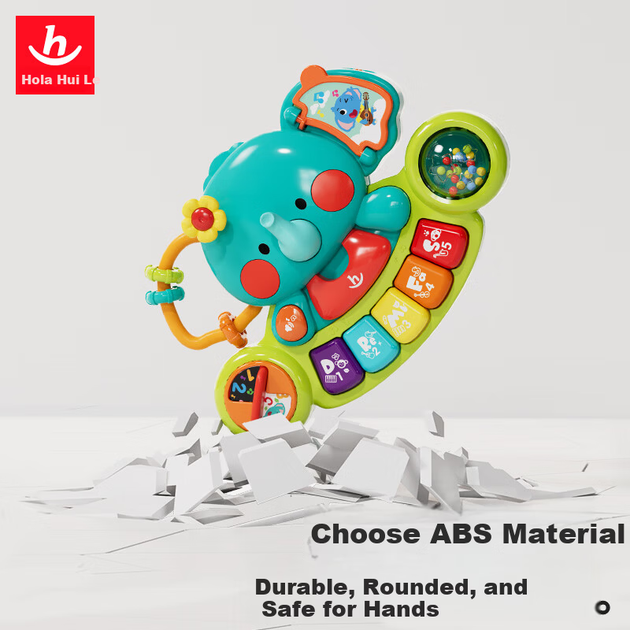 HuiLe Toys Маленький милий слон Електронне пальчикове піаніно Дитяча розвиваюча іграшка для хлопчиків та дівчаток Дитячий подарунок на День дітей - Фото 8 HuiLe Toys Маленький милий слон Електронне пальчикове піаніно Дитяча розвиваюча іграшка для хлопчиків та дівчаток Дитячий подарунок на День дітей - зображення 8