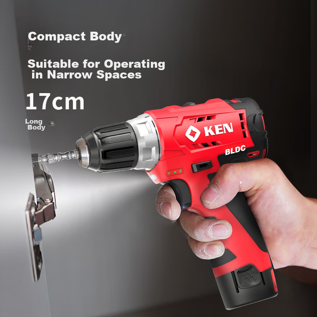 Аккумуляторная дрель KEN BL7212-20C с литий-ионным аккумулятором, шуруповерт, 12 В, электрический инструмент для домашнего использования. - изображение 5