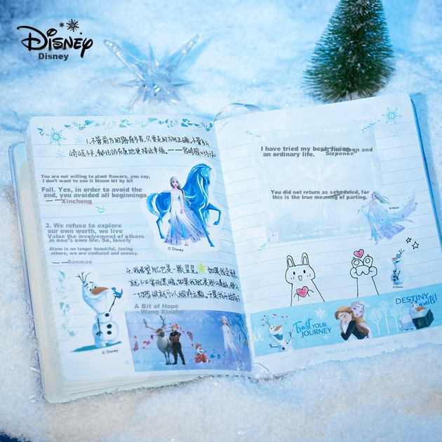 Набор Disney Planner, блокнот и канцелярские принадлежности, Эльза, светло-голубой - изображение 10