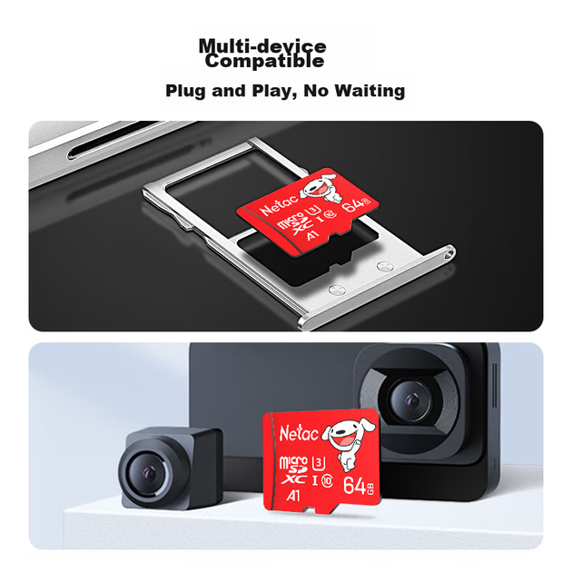 Карта памяти Netac MicroSDXC 64GB Class 10 UHS-I U3 A1 (JINGDONG Co-Branded Pro Edition) - Фото 4 Карта памяти Netac MicroSDXC 64GB Class 10 UHS-I U3 A1 (JINGDONG Co-Branded Pro Edition) - изображение 4