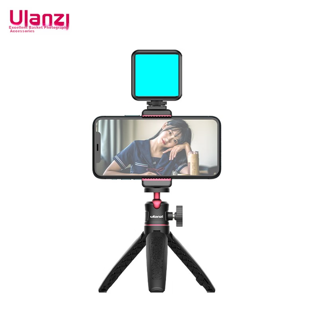 Штатив Ulanzi VL49RGB с магнитным полноцветным заполняющим светом, зажим для телефона, мягкий свет, фонарик для прямых трансляций, подсветка для фотосъемки, подсветка для волос, освещение. - изображение 4