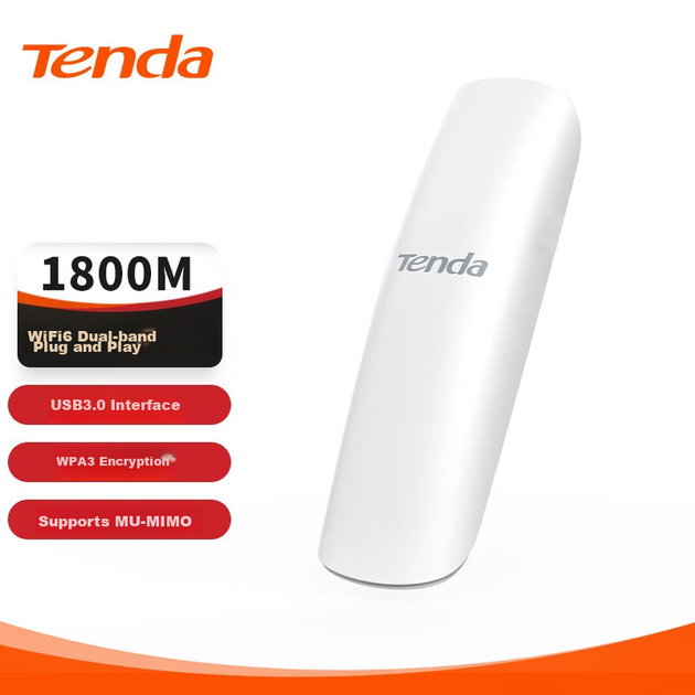 Беспроводной сетевой адаптер Tenda USB WiFi 6, интеллектуальная двухдиапазонная сетевая карта AX1800 5G, настольный WiFi-приемник, беспроводной WiFi-передатчик, USB 3.0 - изображение 4