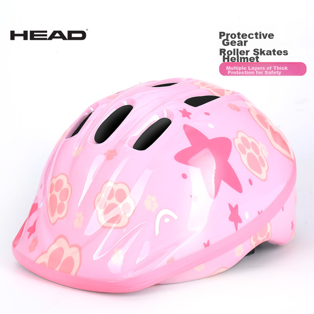 Шлем детский HEAD регулируемый для беговела и роликов, розовый, M/L - изображение 4