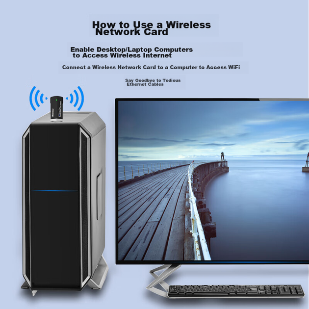 Newmine MINI-1300M USB-адаптер з підтримкою бездротового зв'язку, гігабітний дводіапазонний, приймач-передавач Wi-Fi для настільних комп'ютерів та ноутбуків, високошвидкісний, що проникає в стіну - Фото 8 Newmine MINI-1300M USB-адаптер з підтримкою бездротового зв'язку, гігабітний дводіапазонний, приймач-передавач Wi-Fi для настільних комп'ютерів та ноутбуків, високошвидкісний, що проникає в стіну - зображення 8