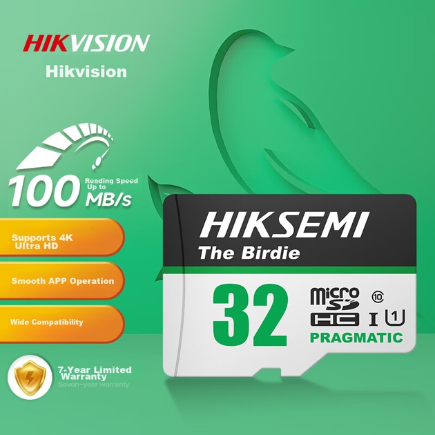 Карта памяти Hikvision 32 GB microSDHC UHS-I U1 Class 10 V10 (HS-TF-C2) - изображение 2