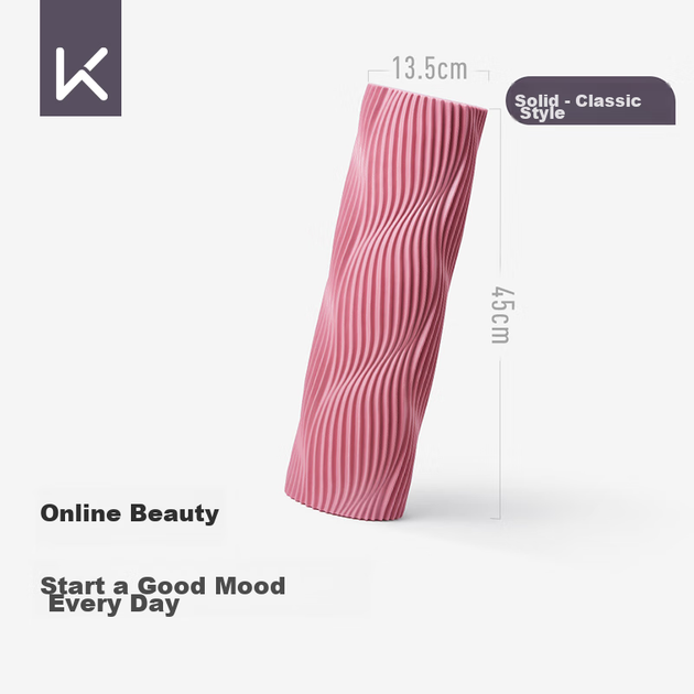 Роликовий масажер для ніг Keep Foam Roller, масажна паличка з шипами, роликова колонка для йоги для чоловіків та жінок, класичний рожево-пісочний колір - изображение 4