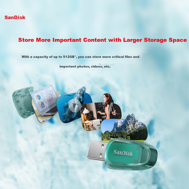 Флешнакопичувач SanDisk 256 ГБ USB 3.2 CZ96 Premium, висока швидкість читання 100 МБ/с, екологічні матеріали, компактний, портативний, для відновлення даних, для бізнесу та офісу. - Фото 6 Флешнакопичувач SanDisk 256 ГБ USB 3.2 CZ96 Premium, висока швидкість читання 100 МБ/с, екологічні матеріали, компактний, портативний, для відновлення даних, для бізнесу та офісу. - зображення 6