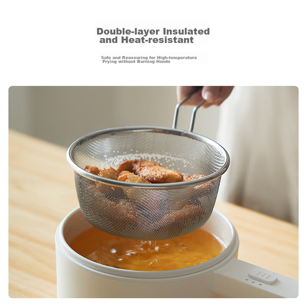 Электронная мультиварка Olayks Instant Electric Cooking Pot, небольшая электрическая кастрюля для общежития, многофункциональная электрическая кастрюля для приготовления лапши в студенческом общежитии, универсальная кастрюля, 1,5 л. - изображение 8