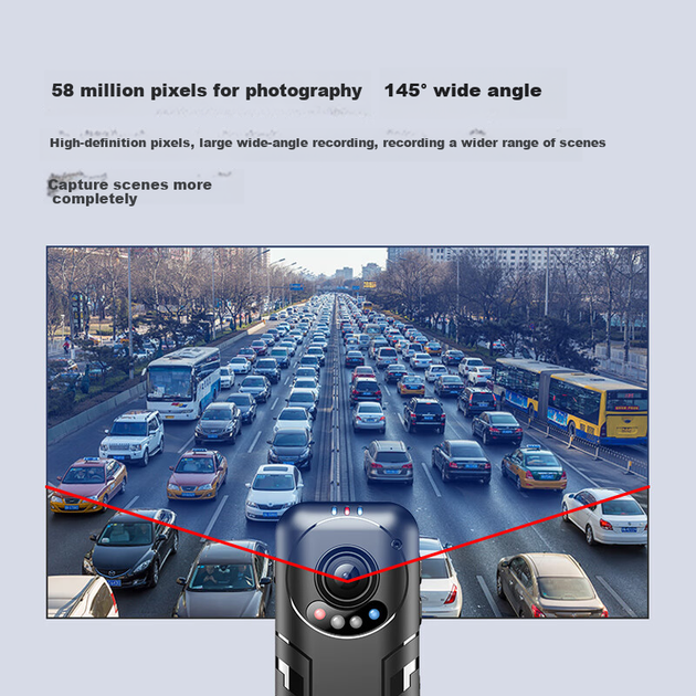 Aigo Dashcam, камера високої чіткості, портативний міні-реєстратор, запис відео та аудіо, компактна спортивна велосипедна камера S10, 64 ГБ - зображення 6